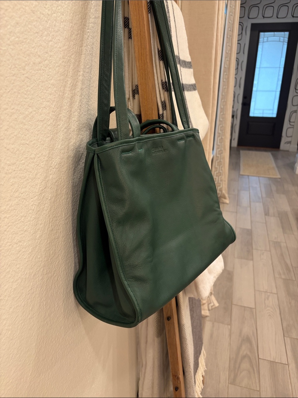 TELFAR Large Carry Bag - Forest - 100% cow hide - Authentic - pebble leather - Picture 8 of 17